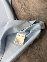Prada light blue polo shirt black badge
