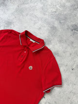 Moncler red polo shirt