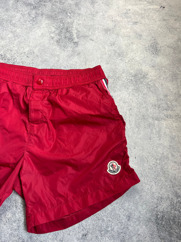 Moncler red swim shorts