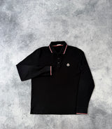 Moncler black L/S polo shirt