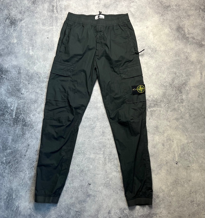 Stone island 2024 charcoal grey cuffed cargo trousers