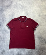 Moncler burgundy polo shirt