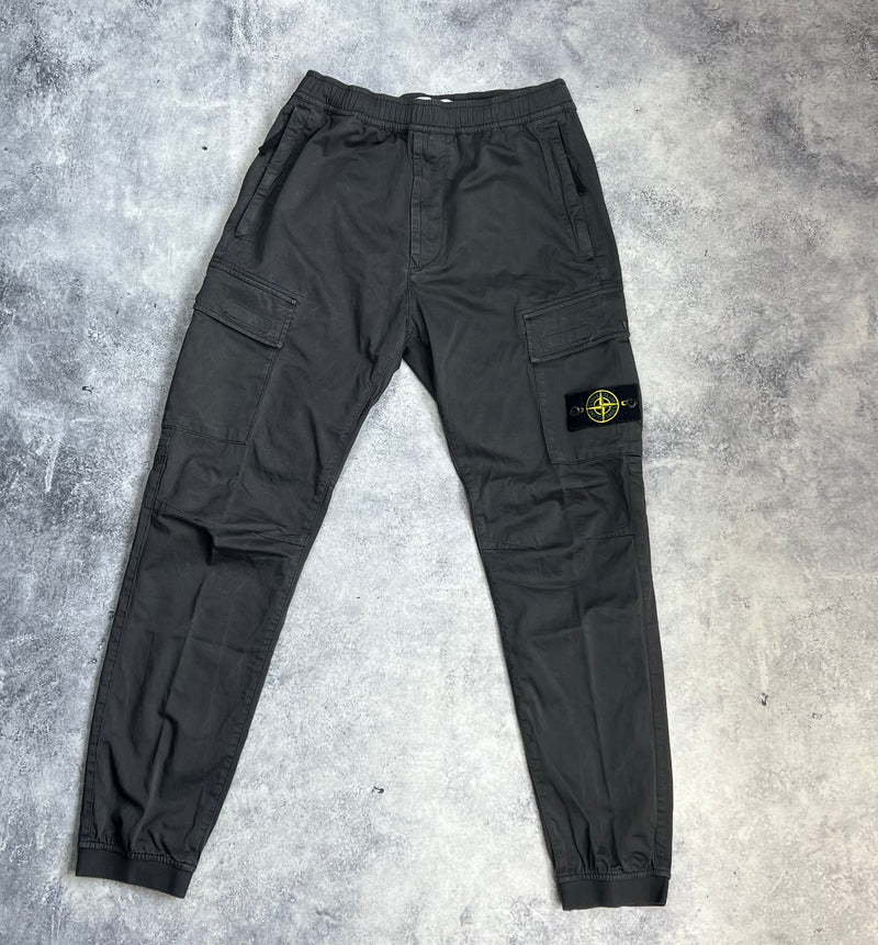 Stone island 2021 charcoal grey cuffed cargo trousers