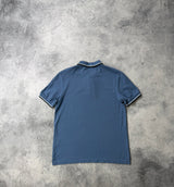 Prada blue polo shirt black badge