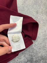 Moncler burgundy polo shirt