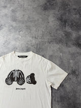 Palm angels white skeleton kill the bear tee