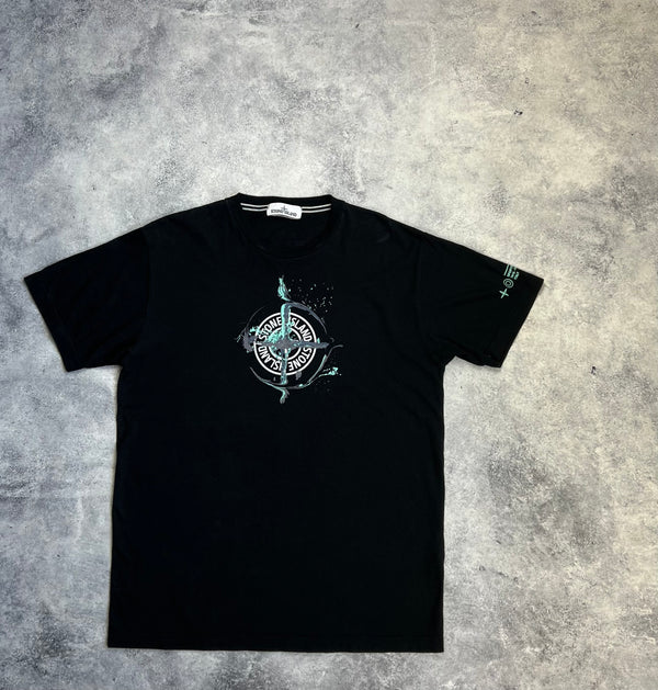 Stone island 2021 black graphic tee