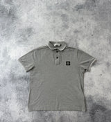 Stone island grey polo shirt
