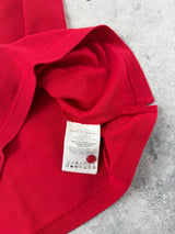 Moncler red double logo polo shirt