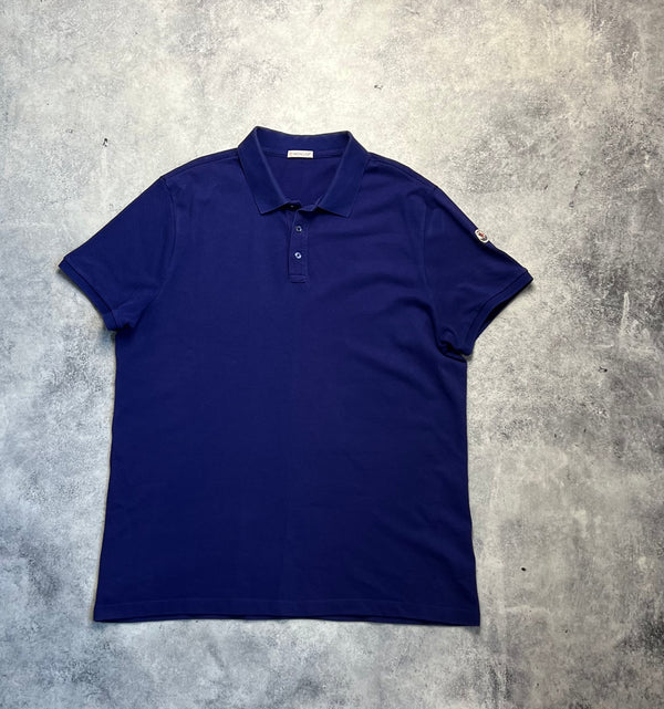 Moncler navy arm logo polo shirt