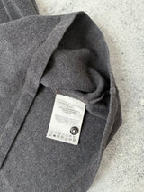 Moncler charcoal grey large logo polo shirt
