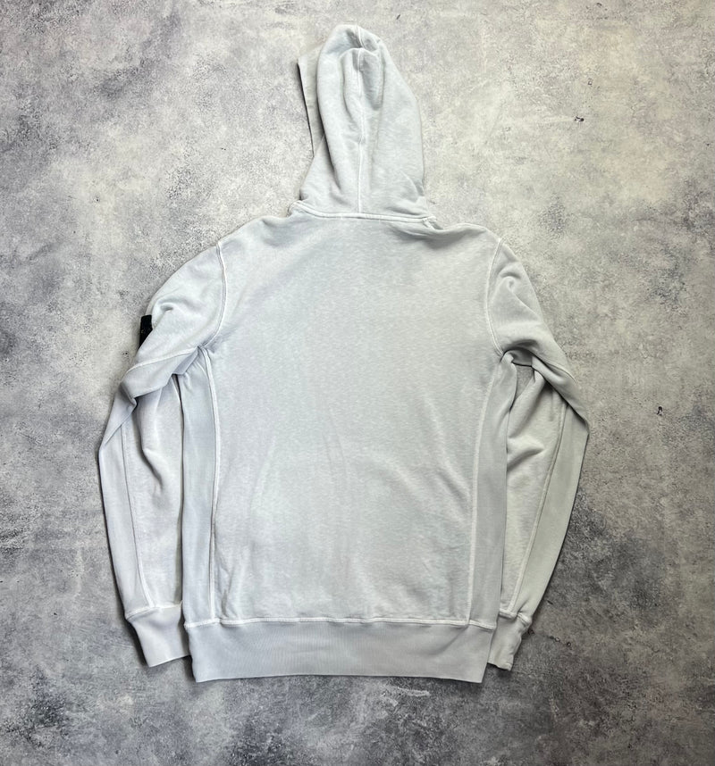 Stone island 2017 light grey pullover hoodie