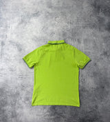 Stone island lime green polo shirt