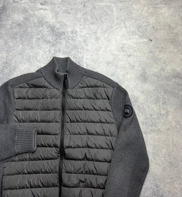 Canada goose grey black label hybridge knit