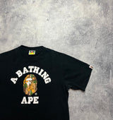 Bape forest camo college logo black tee