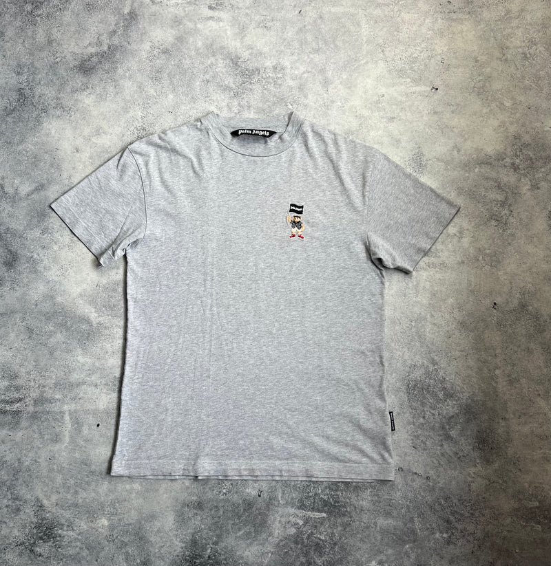 Palm angels grey small pirate bear tee