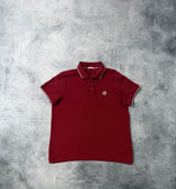 Moncler burgundy polo shirt