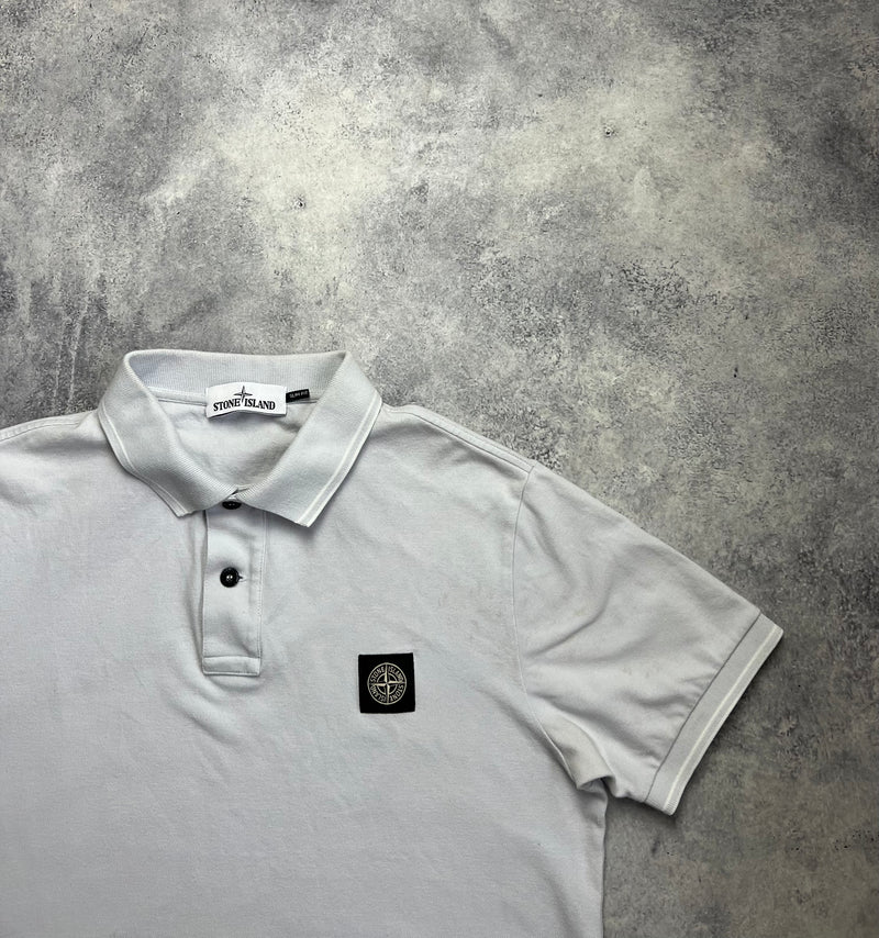 Stone island 2018 grey polo shirt