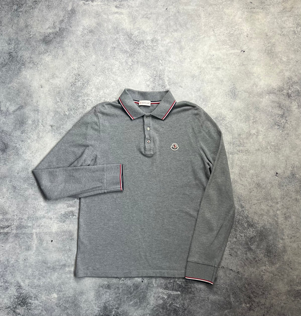 Moncler grey L/S polo shirt