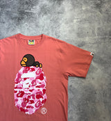 Bape ABC CAMO baby Milo on big ape tee