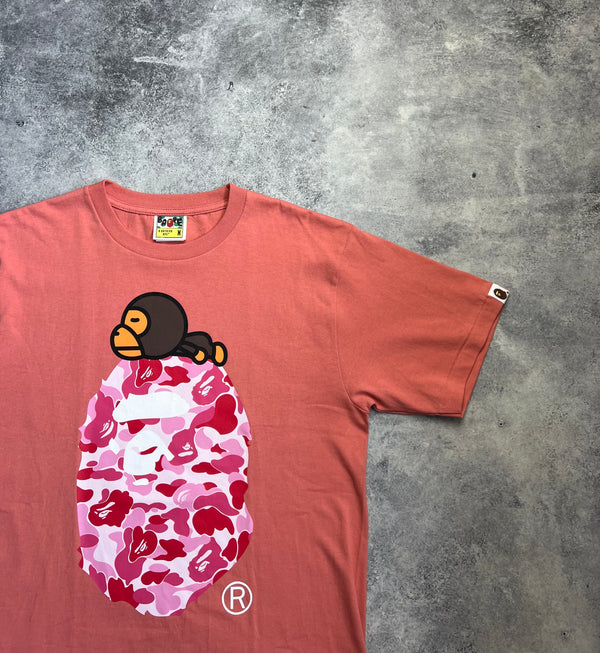 Bape ABC CAMO baby Milo on big ape tee