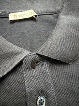 Moncler navy oversized logo polo shirt