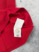 Moncler red double logo polo shirt