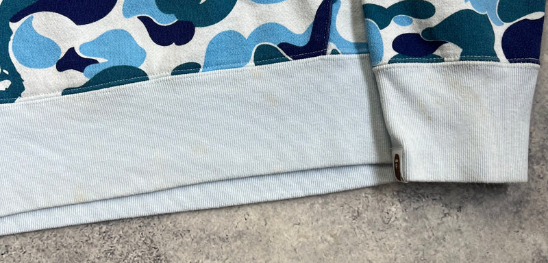 Bape ABC blue camo pullover hoodie