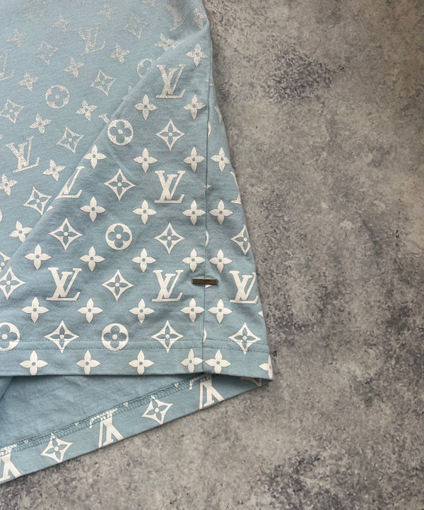 Louis Vuitton baby blue gradient tee