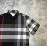 Burberry short sleeve charcoal shirt