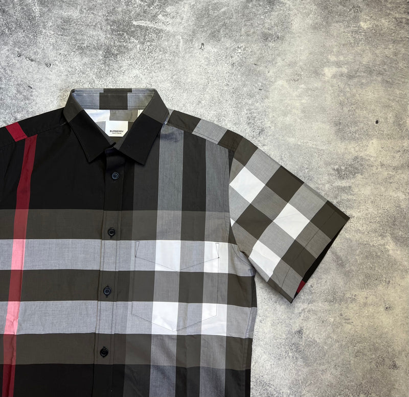Burberry short sleeve charcoal shirt
