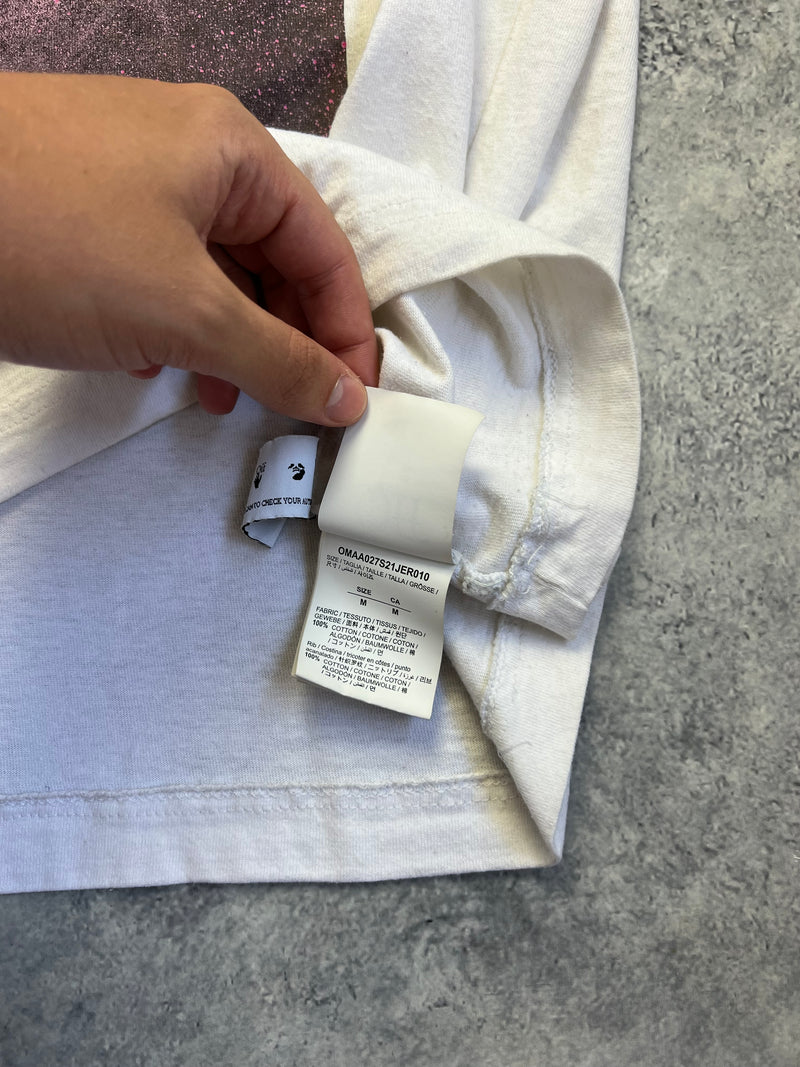 Off-white sprayed Caravaggio painting white tee