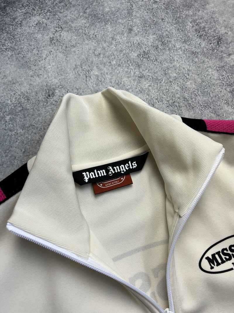 Palm angels x missoni cream track jacket