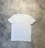 Moncler white double logo tee