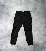 Stone island 2024 black cuffed cargo trousers