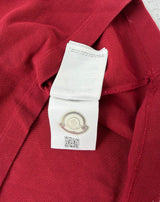 Moncler red polo shirt with arm logo