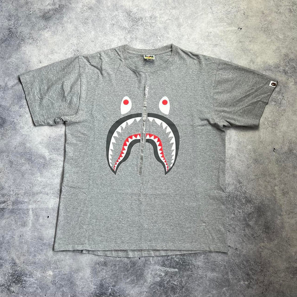 Bape grey shark tee