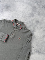 Moncler grey L/S polo shirt