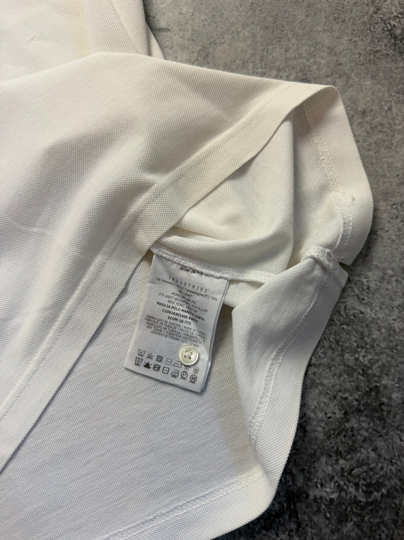 Moncler white polo shirt