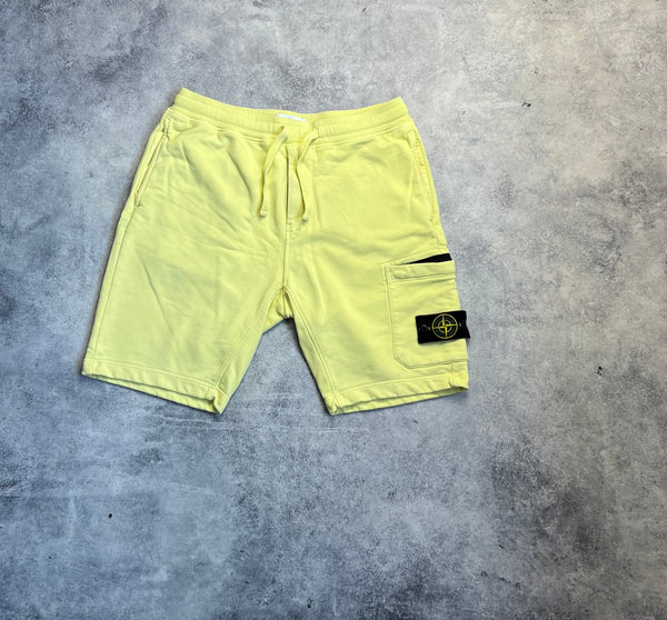 Stone island 2020 yellow cotton shorts