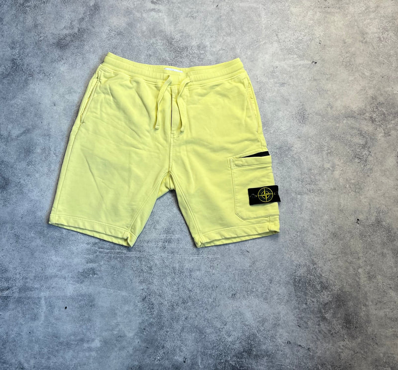 Stone island 2020 yellow cotton shorts