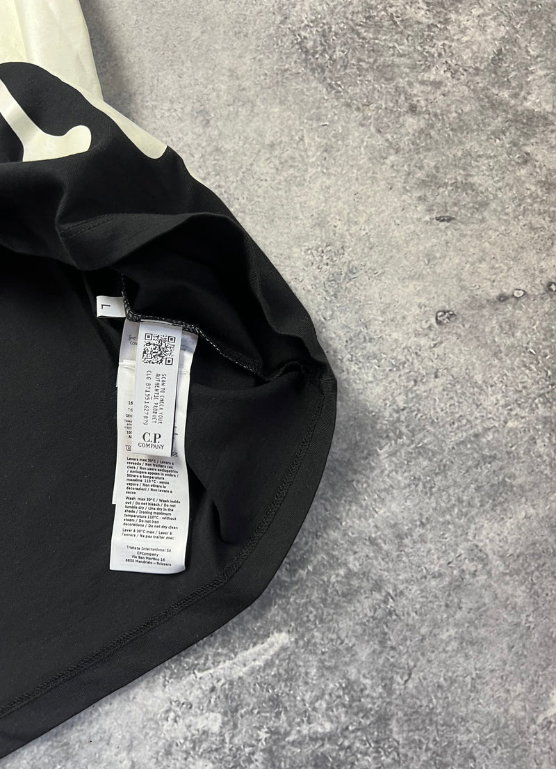 CP company 30/1 relax logo black tee