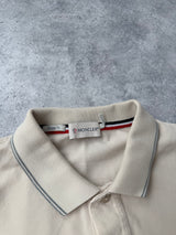 Moncler beige L/S polo shirt
