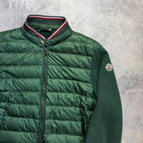 Moncler green tricot cardigan