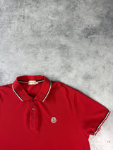 Moncler red polo shirt