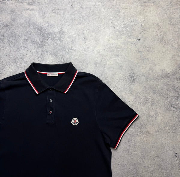 Moncler navy polo shirt