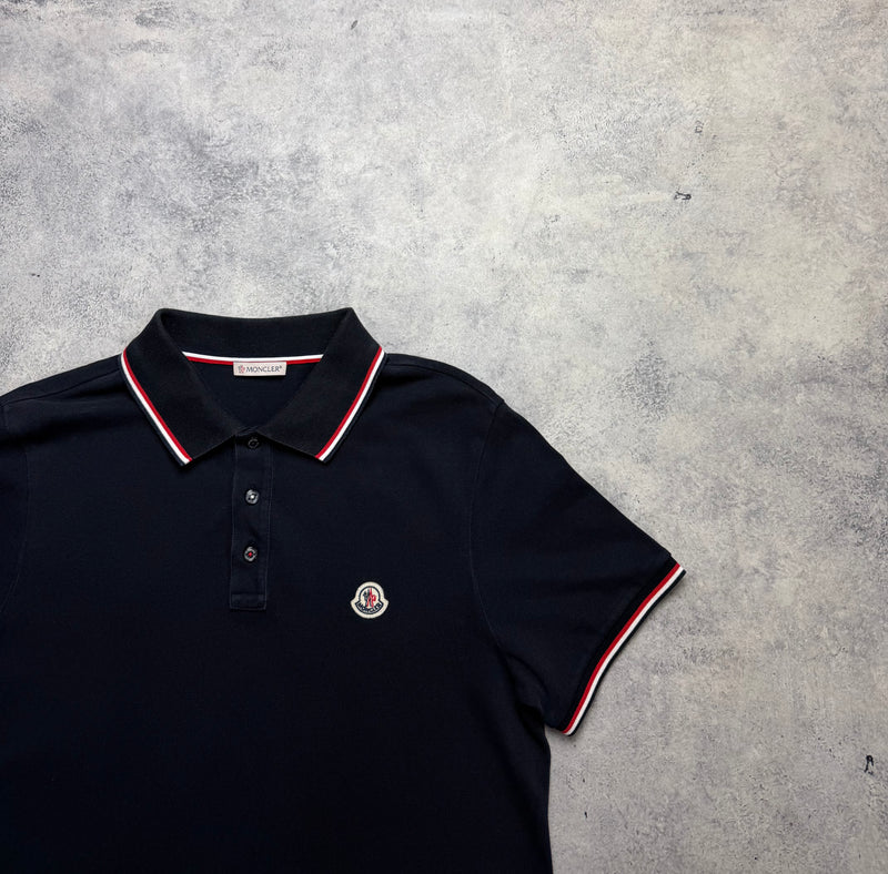 Moncler navy polo shirt