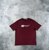 Off-white burgundy graphic tee