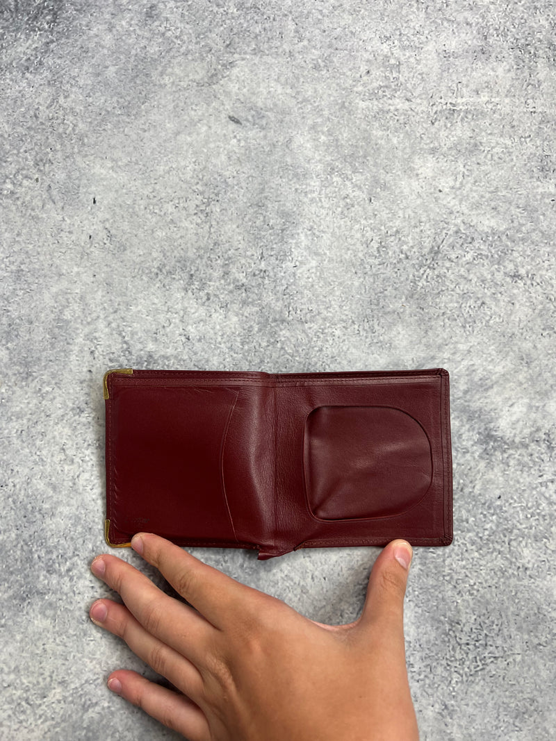 Cartier vintage must de Cartier burgundy wallet