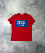 Moncler red 1952 box graphic tee
